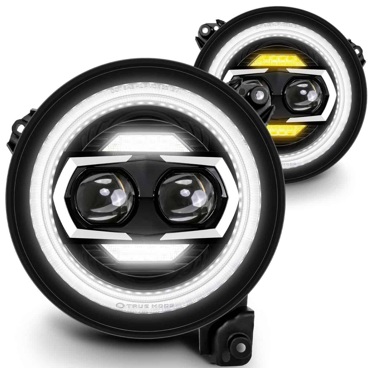 Faro delantero redondo LED de 9 pulgadas TRUE MODS para