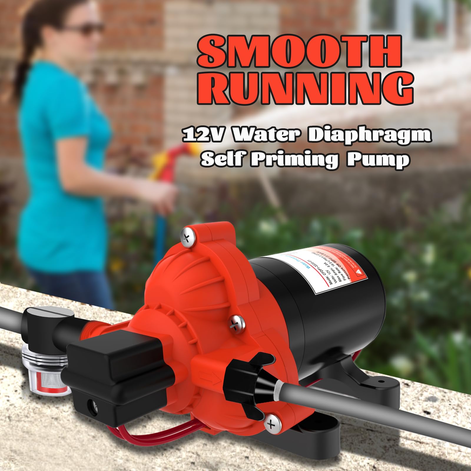 Bomba de diafragma autocebante de agua 12V Serie 33 4.0GPM - Imagen 8