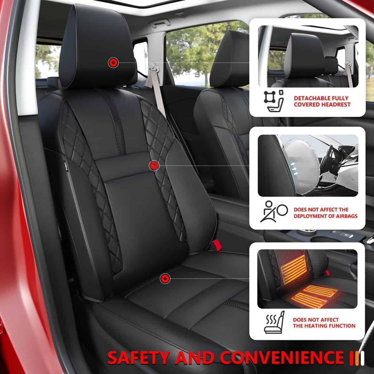 Fundas para Asientos PTYYDS Compatibles con Nissan Rogue - Imagen 3