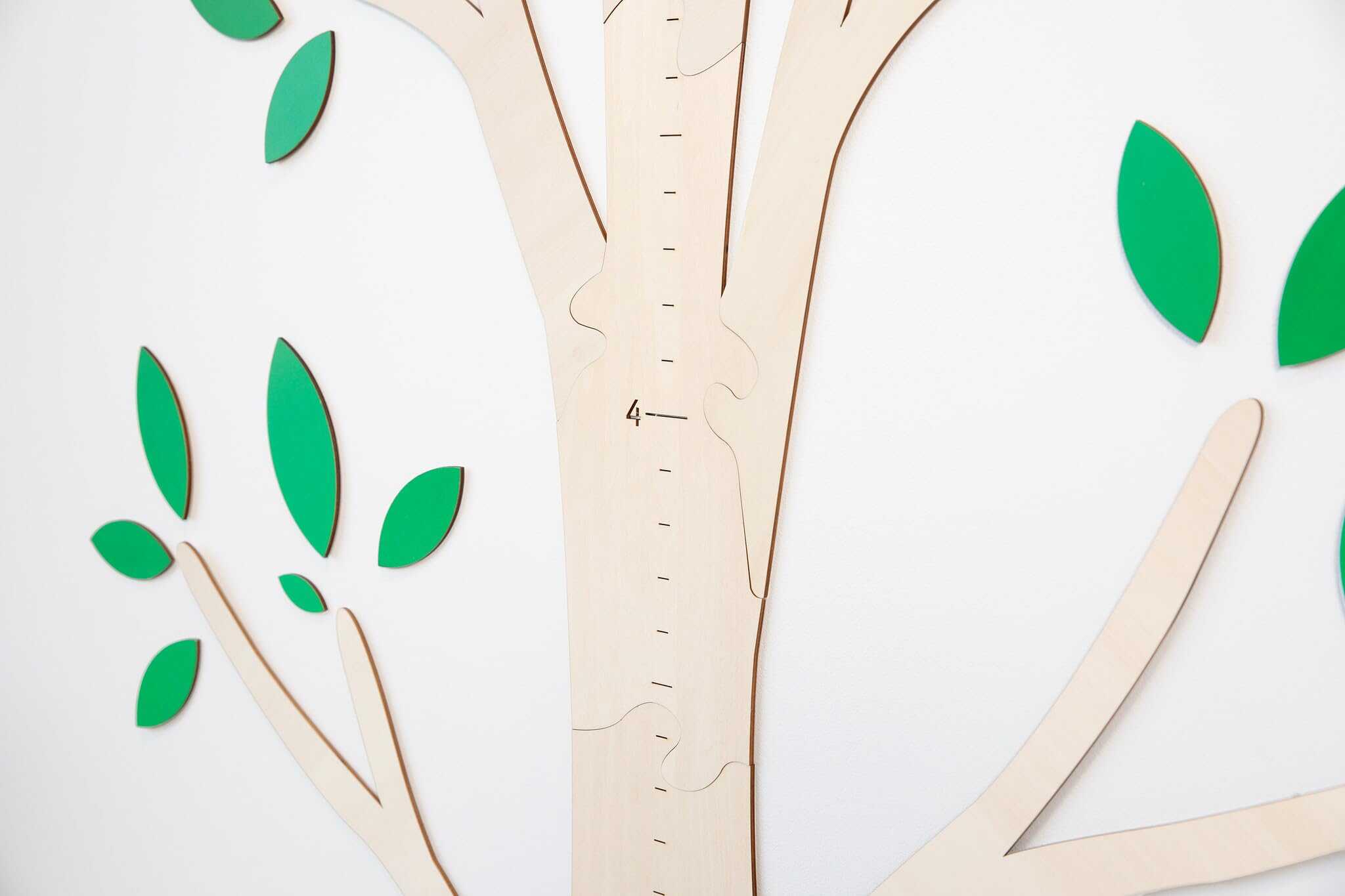 Tabla de Crecimiento de Madera para Pared, Diseño de Árbol, - Imagen 5
