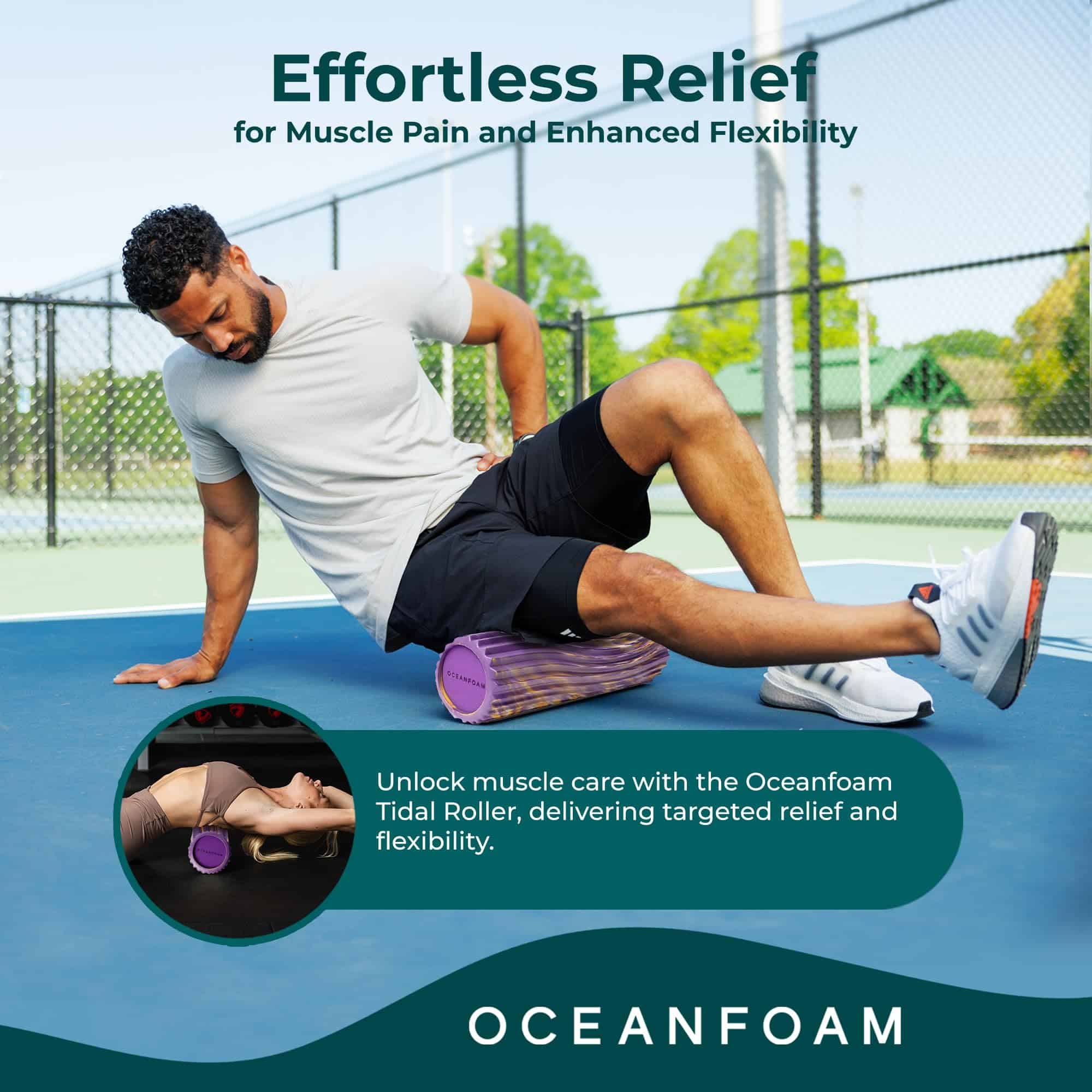 Rodillo Oceanfoam Tidal - Morado, Oro y Marmolado Natural - - Imagen 5