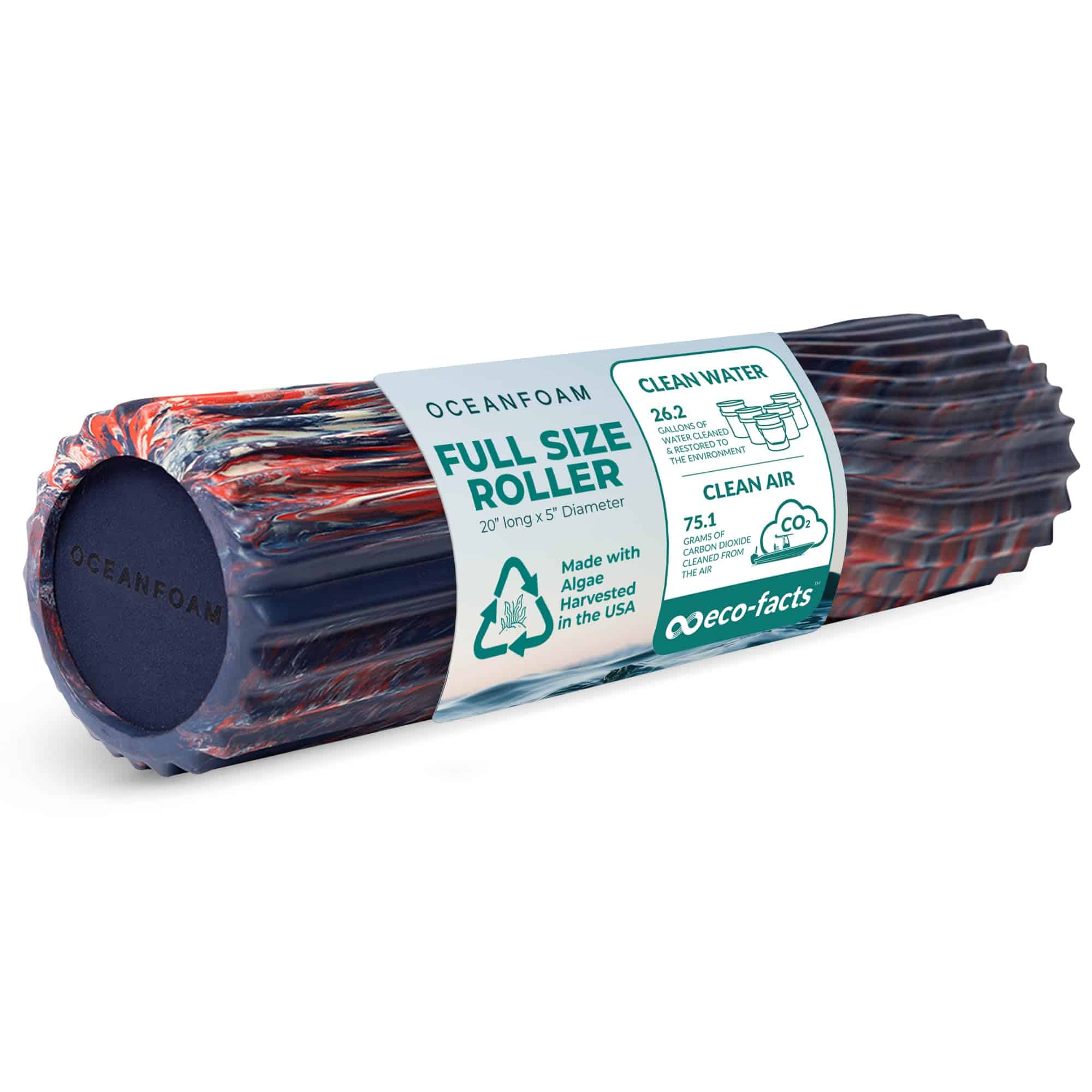 Rodillo Oceanfoam Tidal - Rojo, Azul Marino Oscuro y