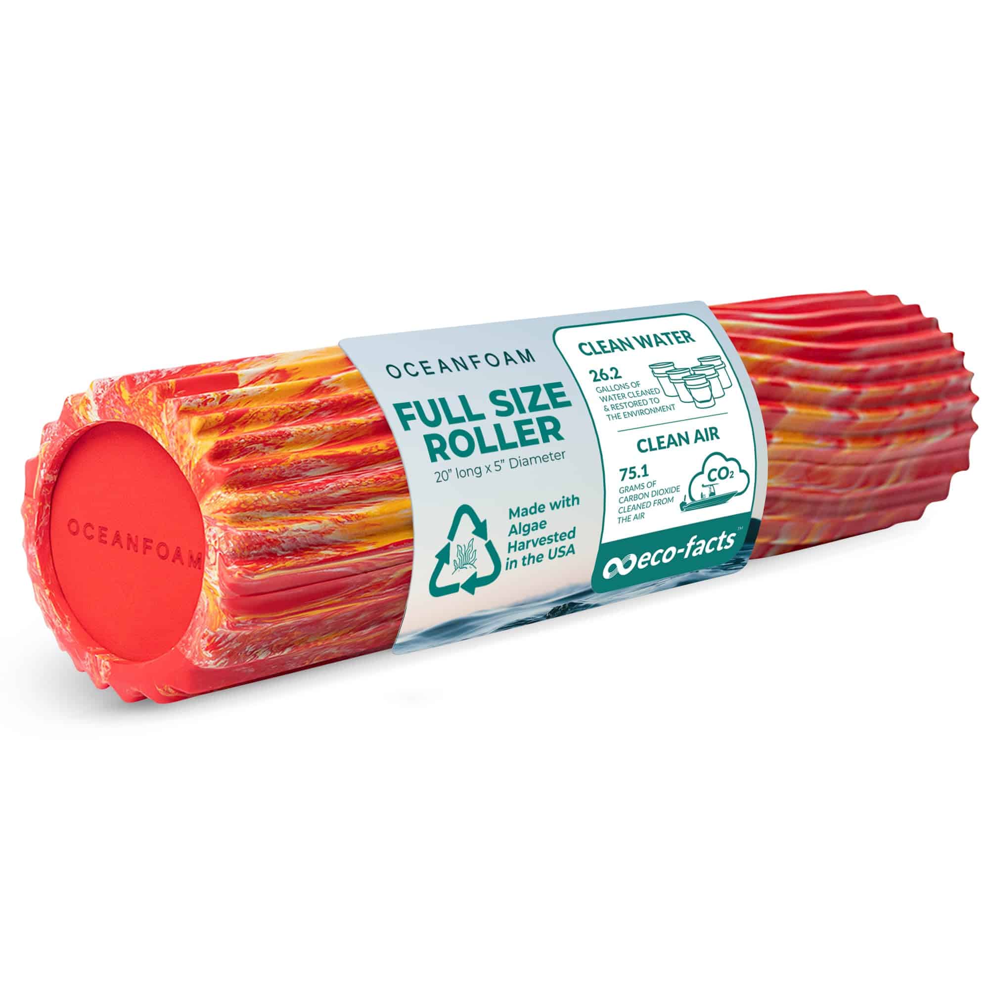 Rodillo Oceanfoam Tidal - Rojo, Dorado & Marmolado Natural