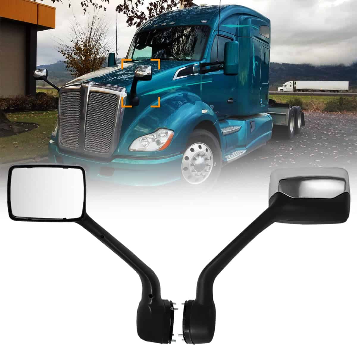 Par de Espejos para Capó Sterlix para Kenworth T680