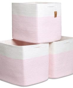 Cubos de Almacenamiento Kallax -Blanco y Rosa Mezclado