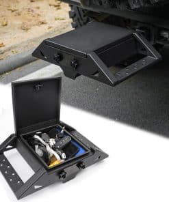 Paso de enganche con caja de almacenamiento antirrobo para