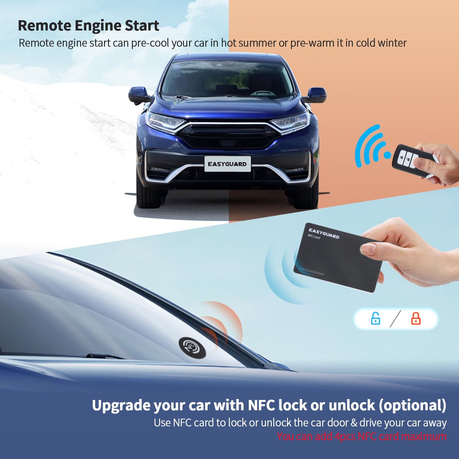 Arrancador remoto EASYGUARD SEMI Plug Play PKE para Honda - Imagen 8