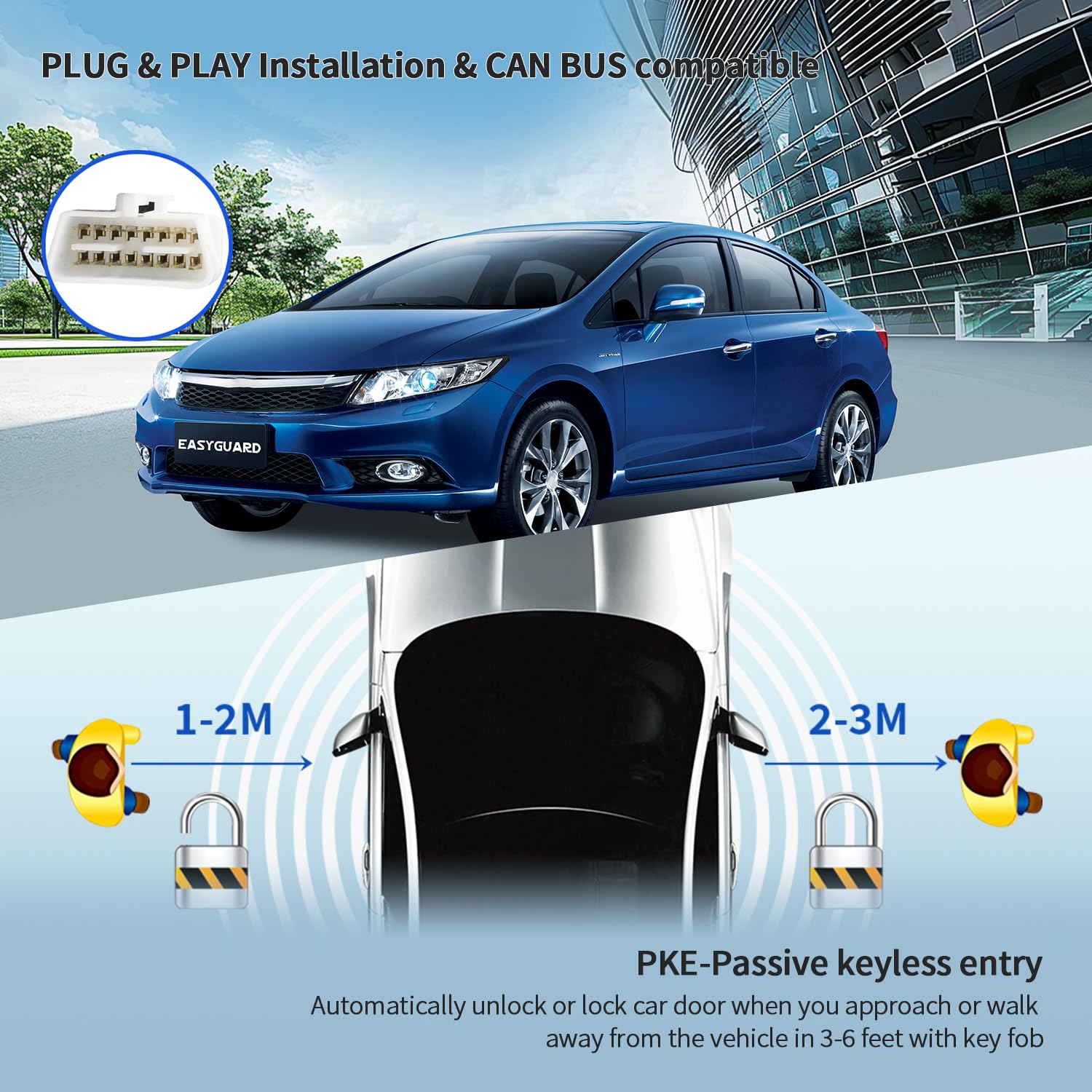 Arrancador remoto EASYGUARD SEMI Plug Play PKE para Honda - Imagen 7