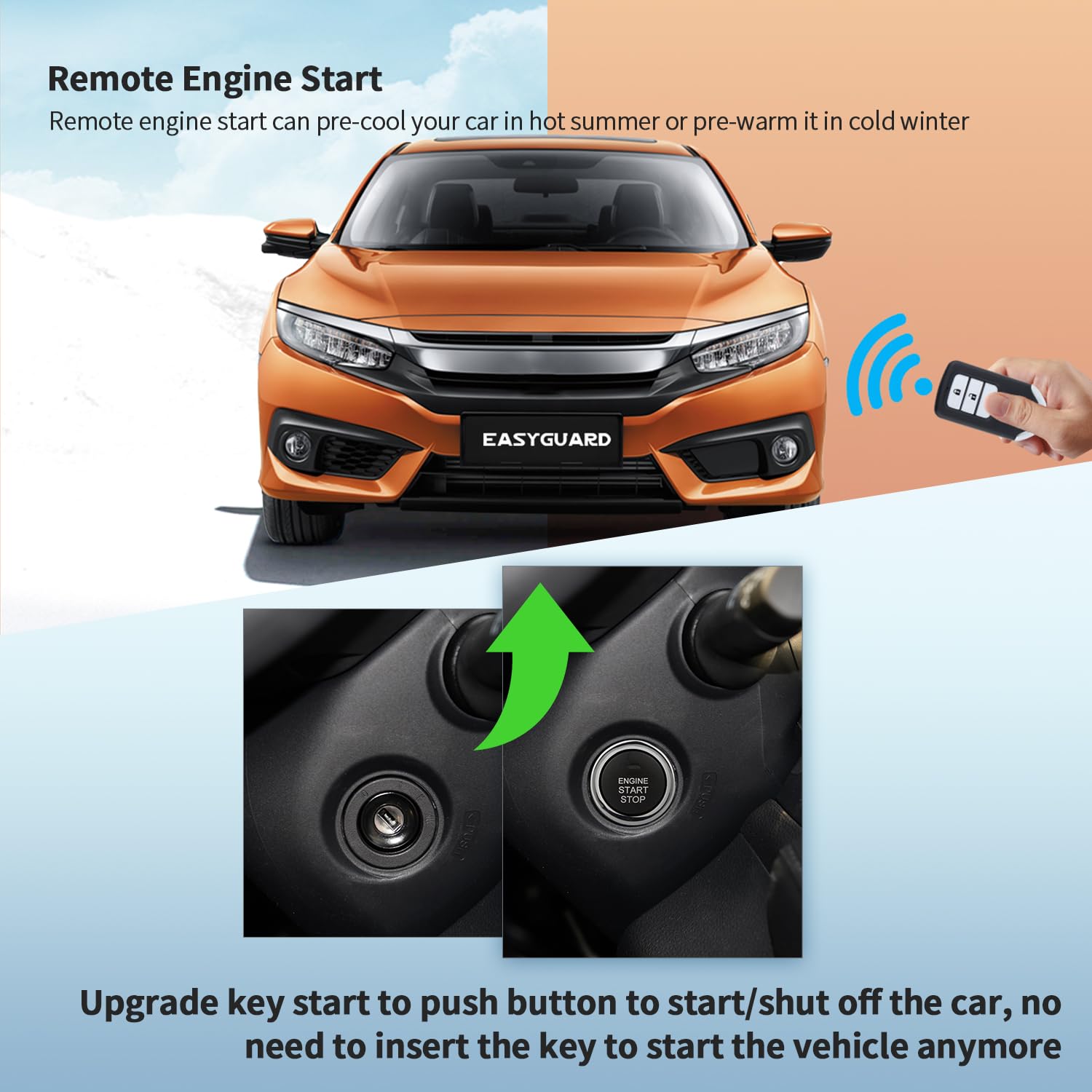 Arrancador remoto EASYGUARD SEMI Plug Play PKE para Honda - Imagen 10