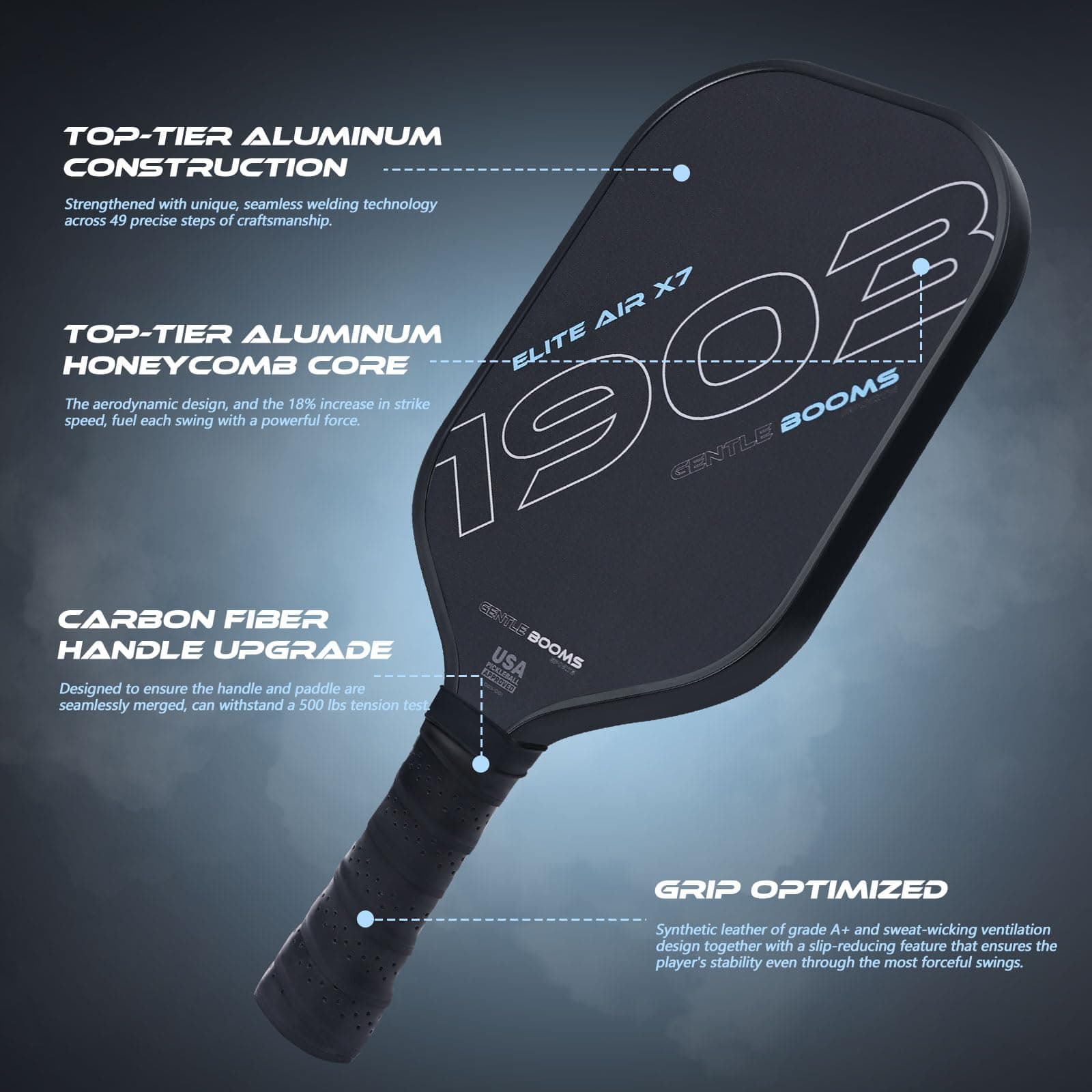 Set de Palas de Pickleball, Aprobadas por USAPA, Superficie - Imagen 5