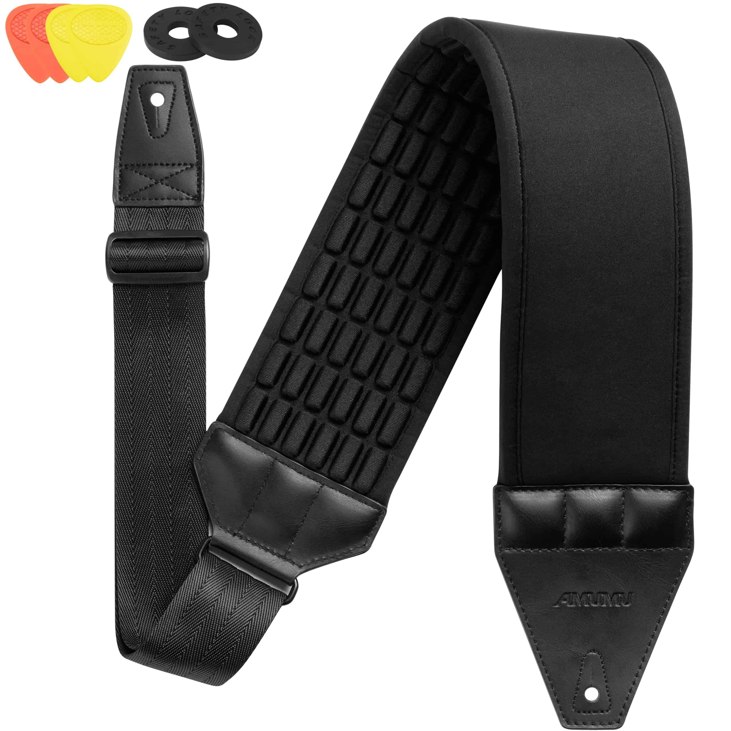 Correa de Bajo y Guitarra AMUMU AIRAFT 4" Ultra Ancha -