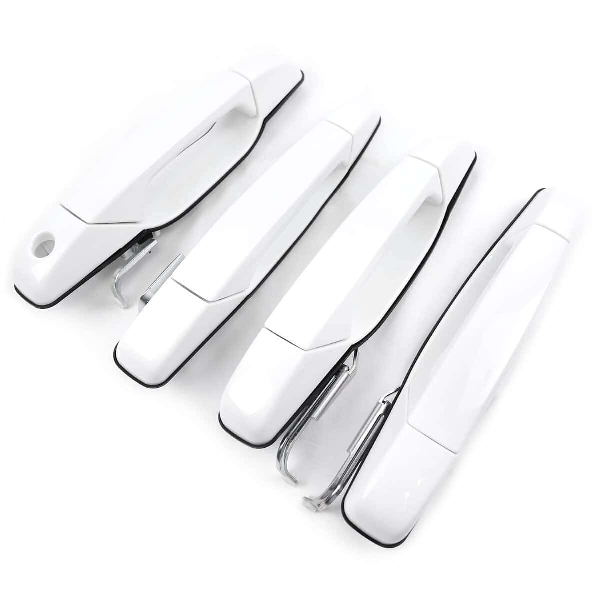 Manija de Puerta Exterior Blanca 4 PCS Delantera Trasera