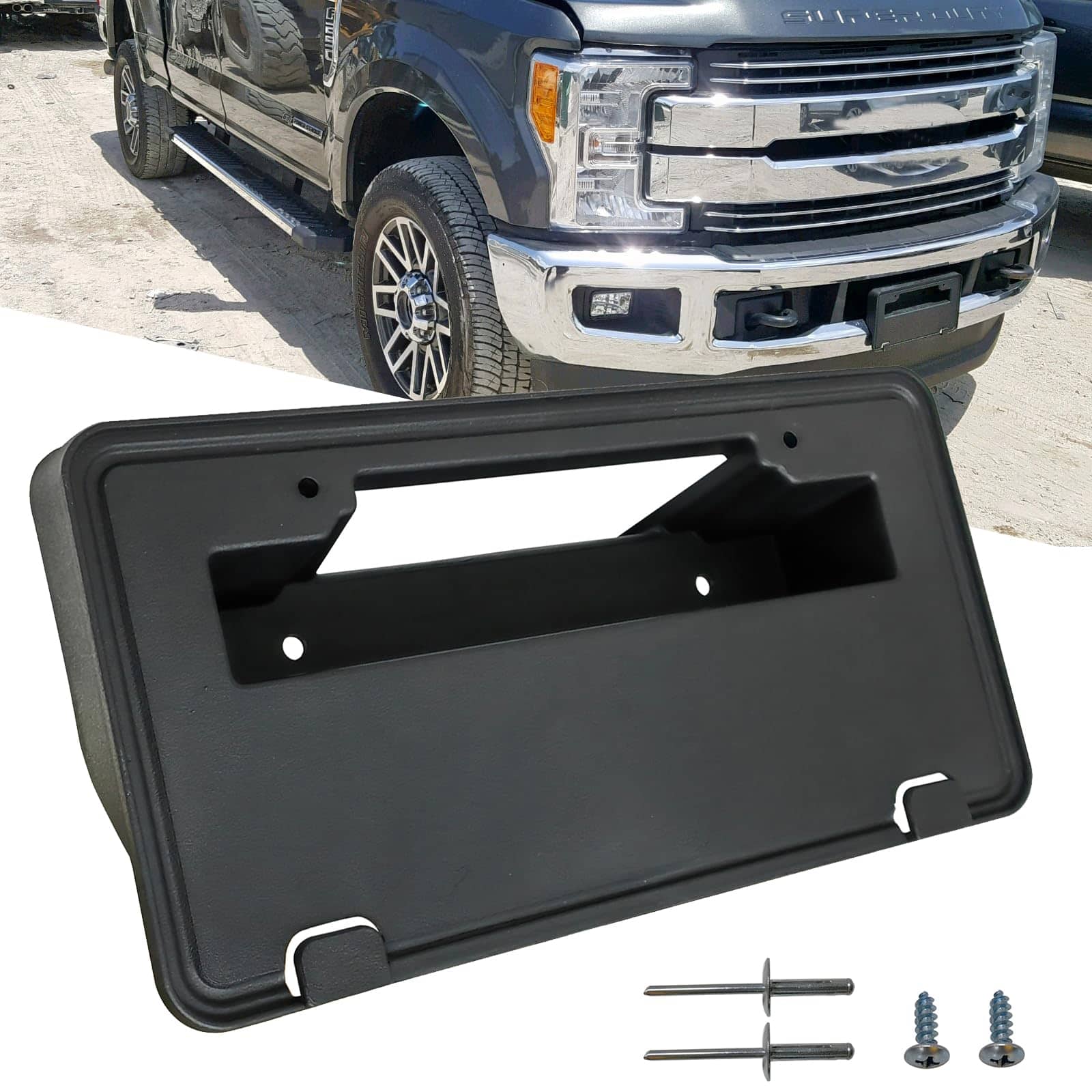 Soporte de placa de matrícula delantera del parachoques - Imagen 3