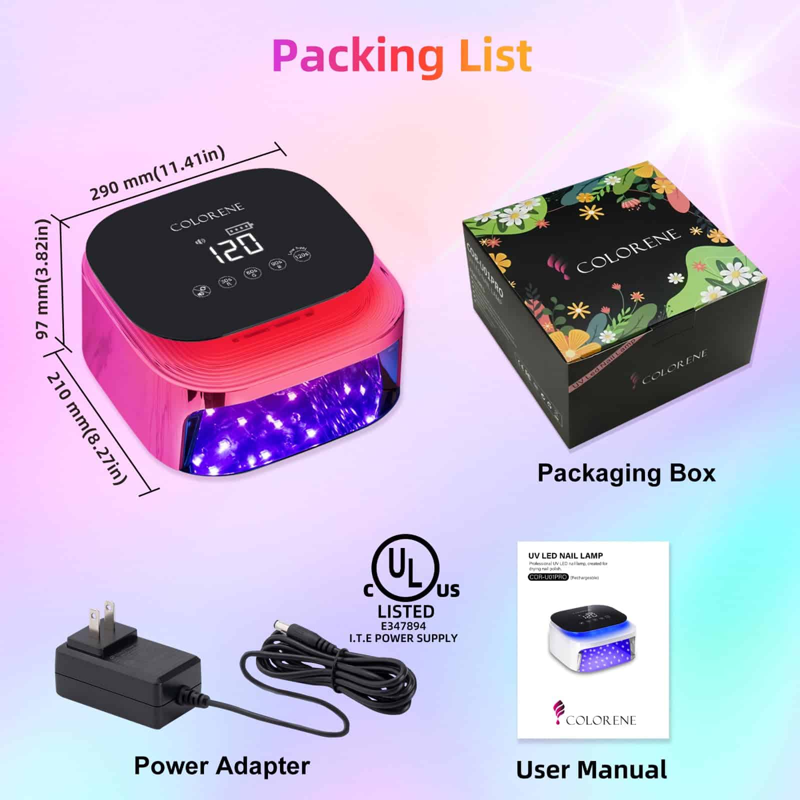 Lámpara de Uñas UV LED Inalámbrica, 60W Secador de Uñas - Imagen 7