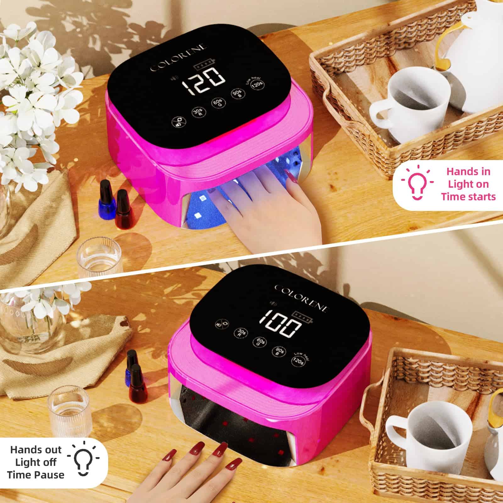 Lámpara de Uñas UV LED Inalámbrica, 60W Secador de Uñas - Imagen 6