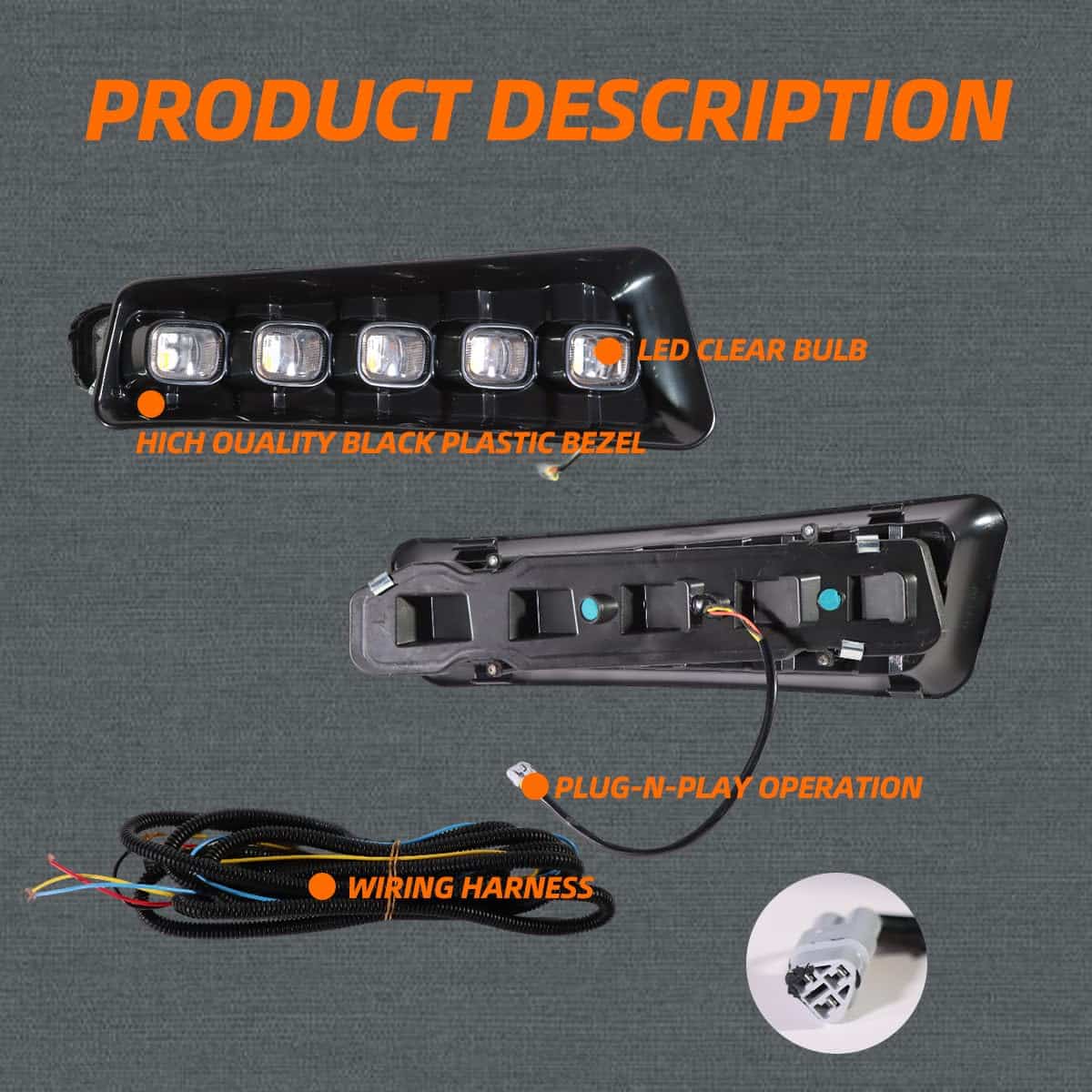 Liouedf Conjunto de Luces LED Frontales de Niebla - Imagen 5