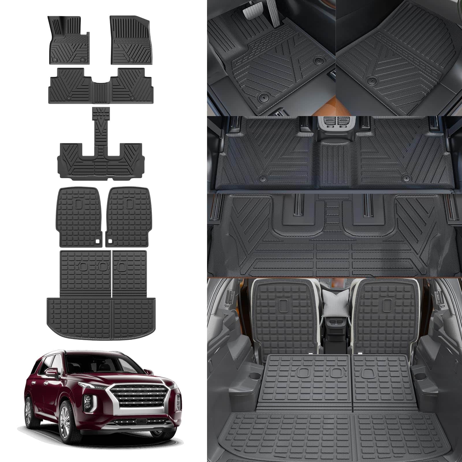 Tapetes para Piso Compatible con Hyundai Palisade 2020-2025