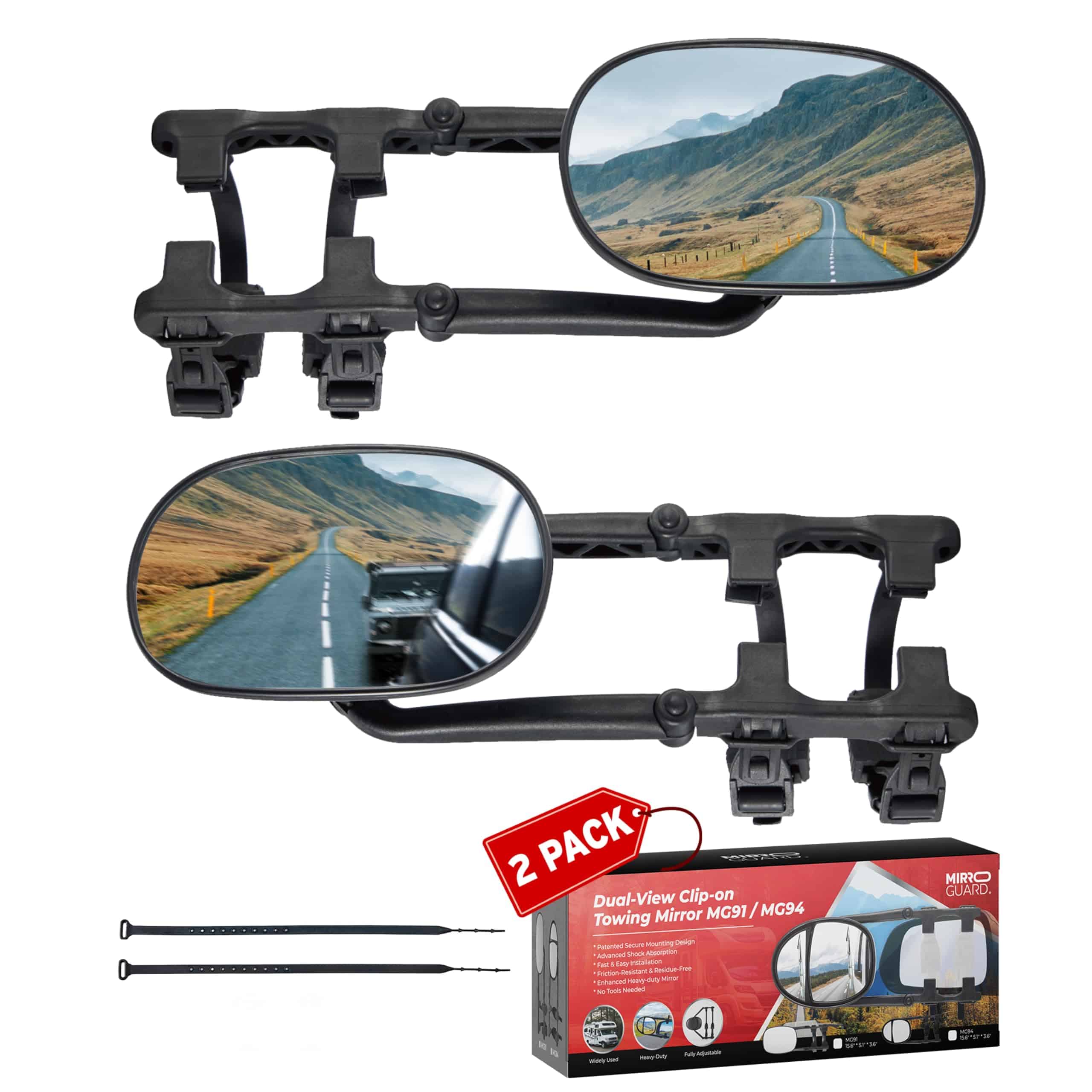 Espejos de remolque MirroGuard extendidos, extensiones de