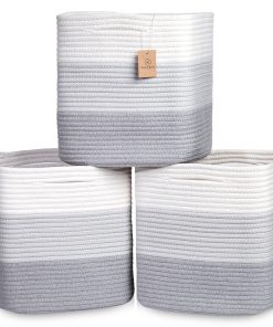 Cestas de Almacenamiento de Cubo de 13 Pulgadas -3-Tono Gris