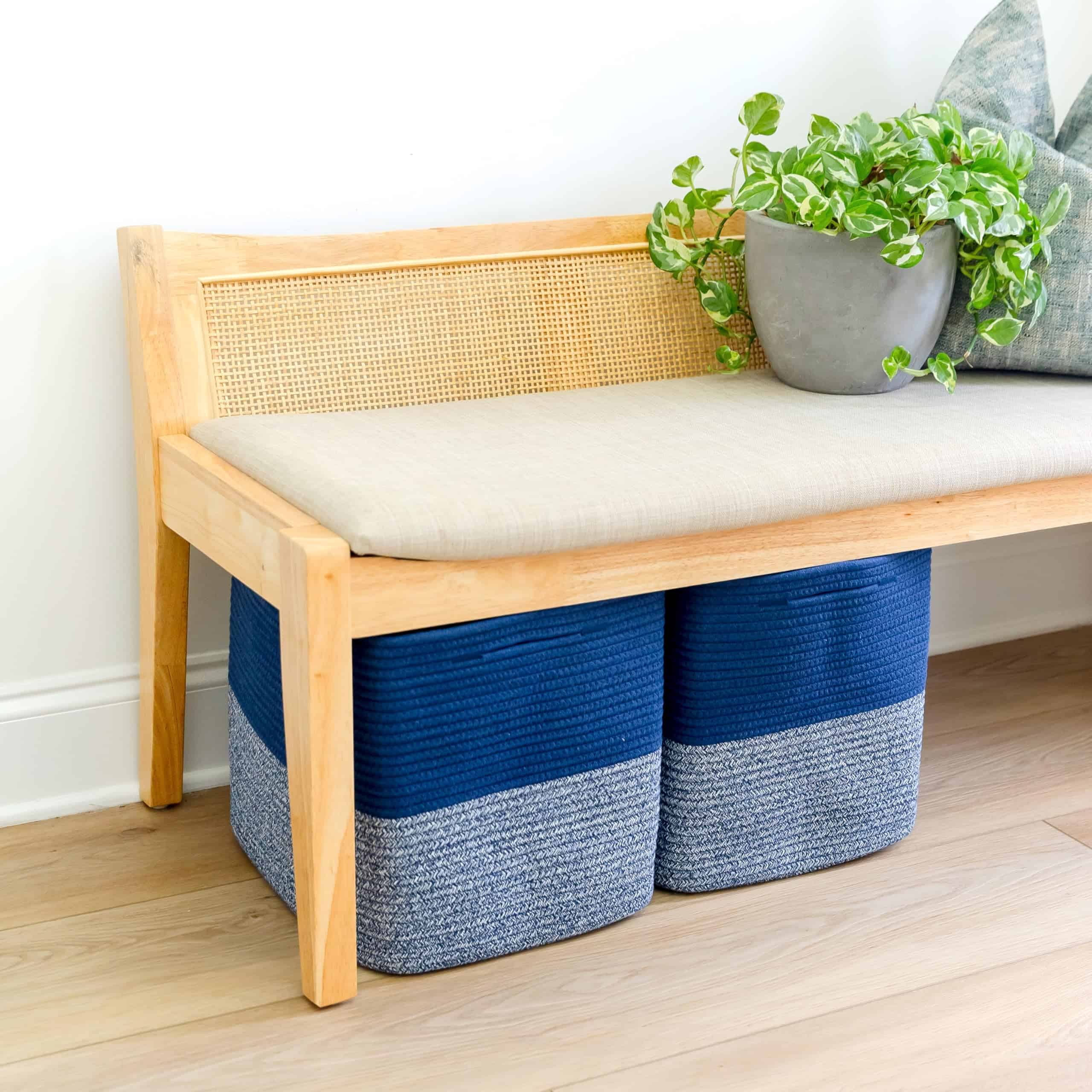 NaturalCozy 13 Inch Cube Storage Bins -Dark Blue & Mixed Dar - Imagen 10