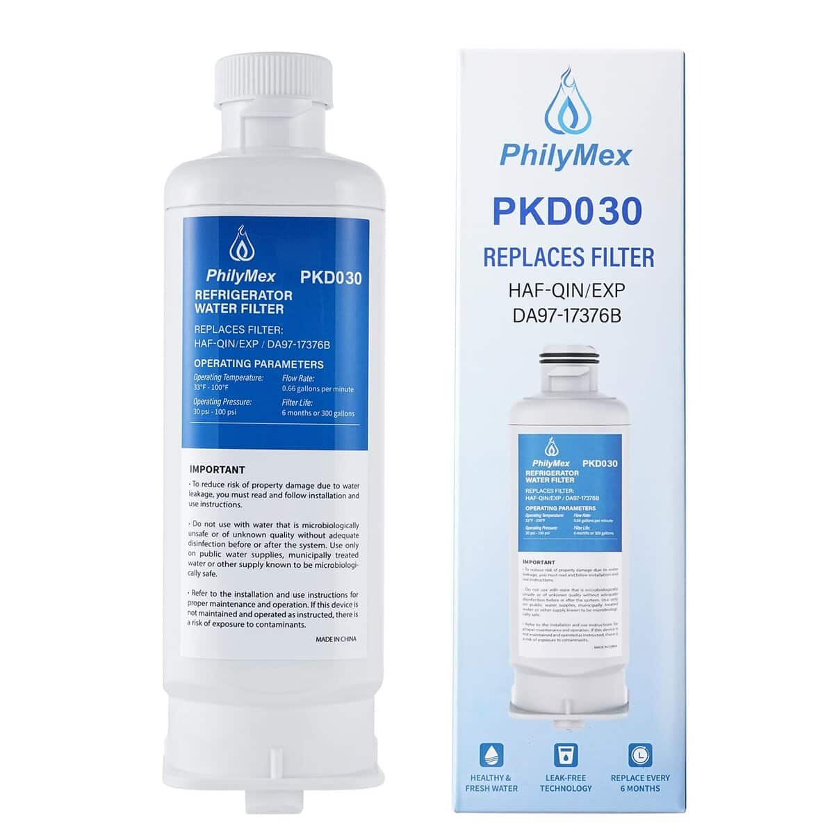 (Paquete de 3) Filtro de agua DA97-17376B para Samsung