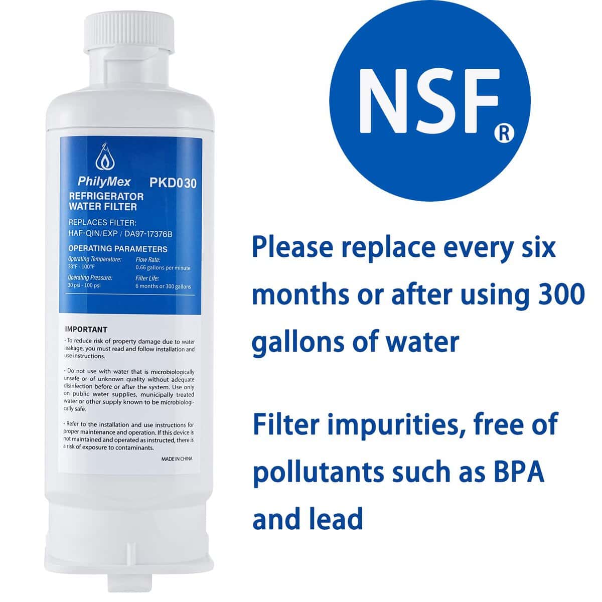 (Paquete de 3) Filtro de agua DA97-17376B para Samsung - Imagen 5