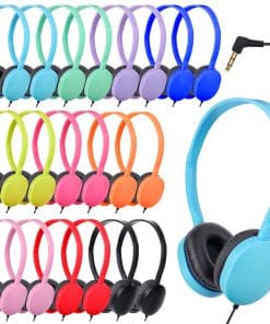 100 Pack de Auriculares Infantiles OSSZIT para el Aula,