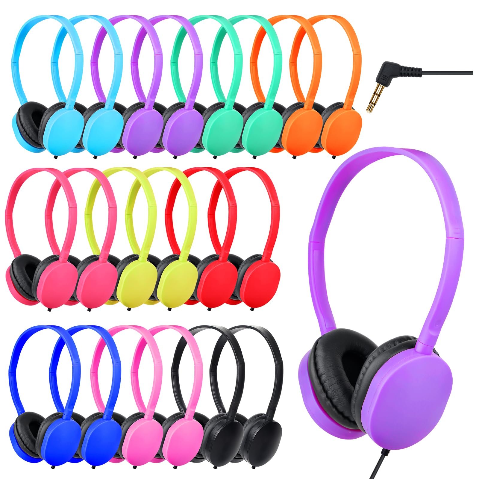 TJZXGUI Auriculares de Aula a Granel para -Colores Variados