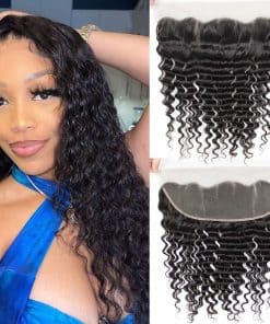 Cierre de encaje de onda profunda virgen sin procesar 100%