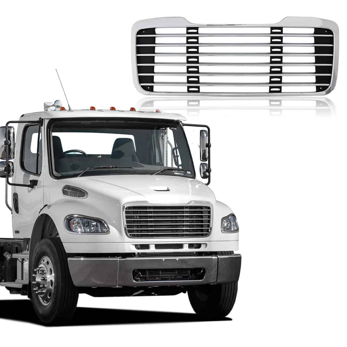 Rejilla delantera cromada Easyinst compatible con