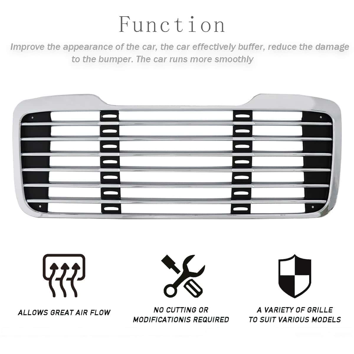 Parrilla de Radiador delantero cromada Compatible con - Imagen 4