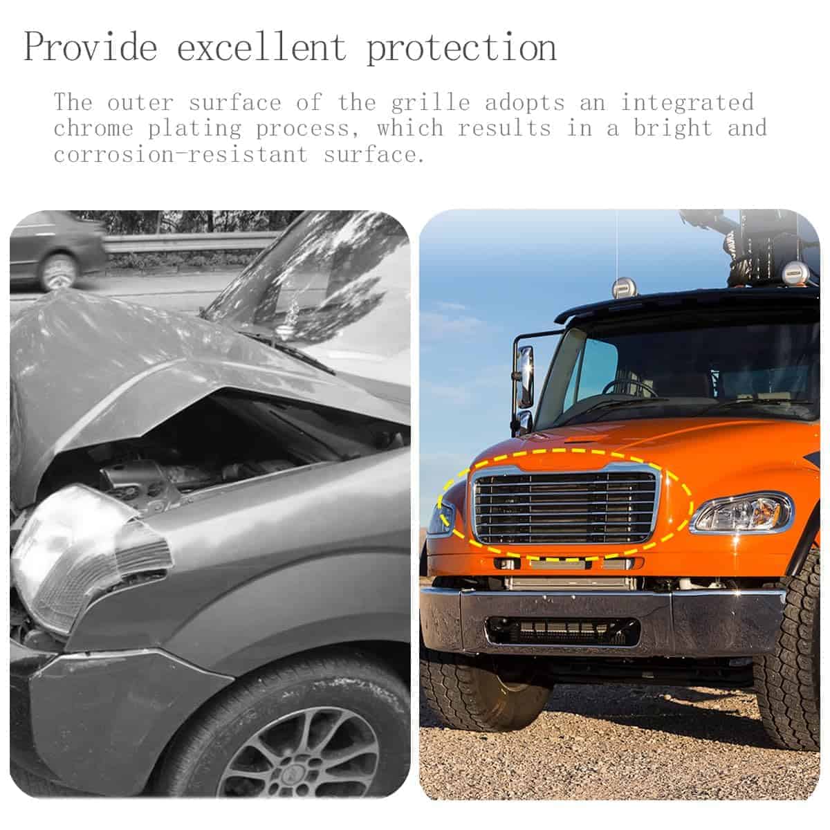 Parrilla de Radiador delantero cromada Compatible con - Imagen 5