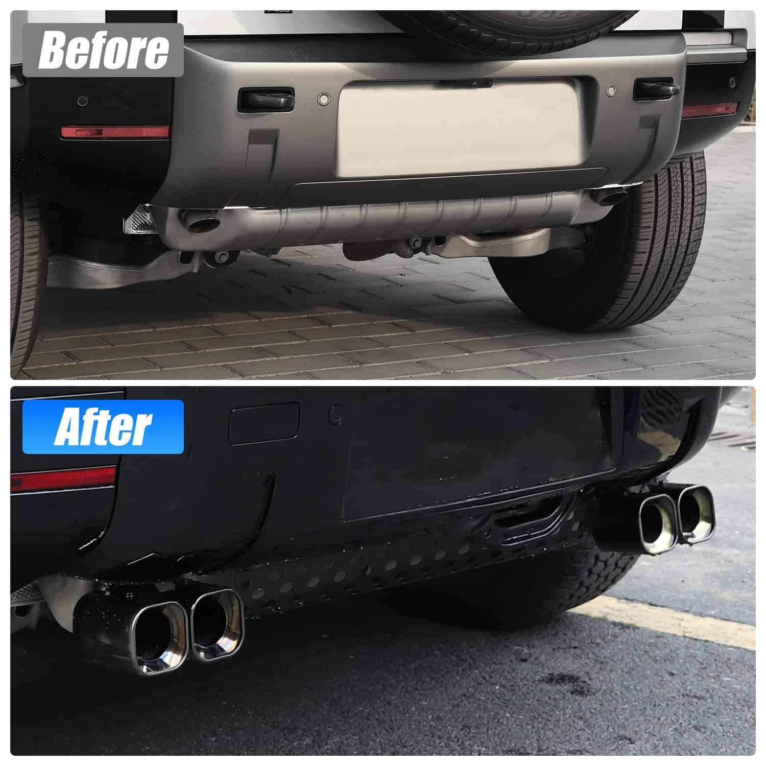 Conjunto de Molduras de Tubo de Escape Compatible con Land - Imagen 8