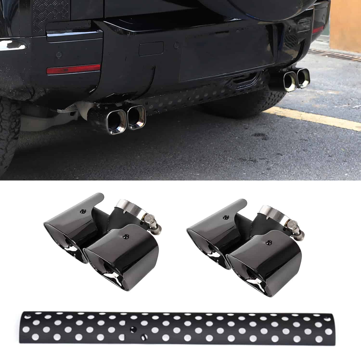 Conjunto de Molduras de Tubo de Escape Compatible con Land