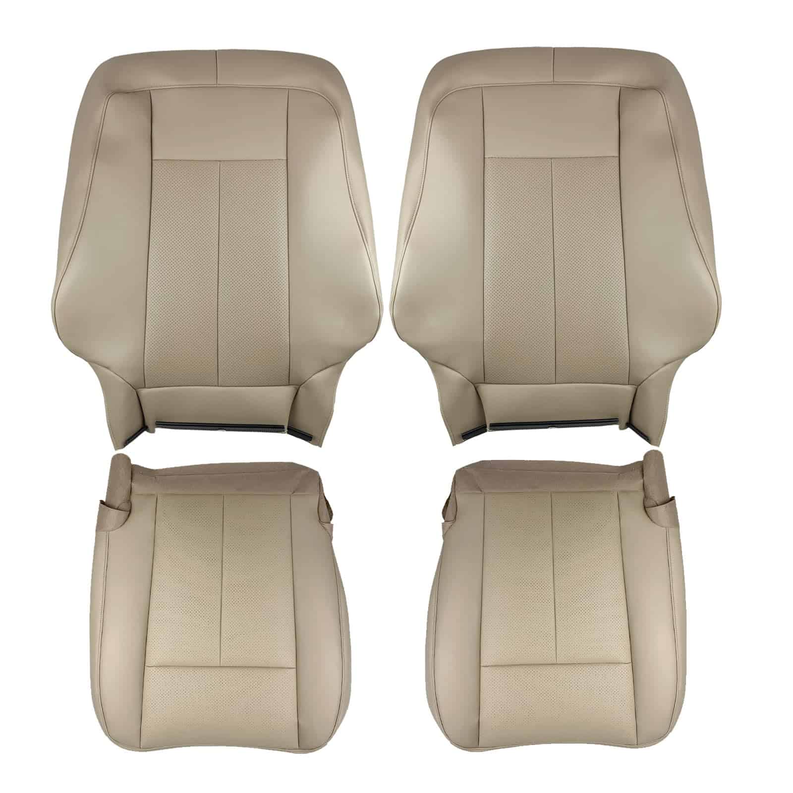 Cubiertas de Asientos de Cuero Perforado Artificial de Tan