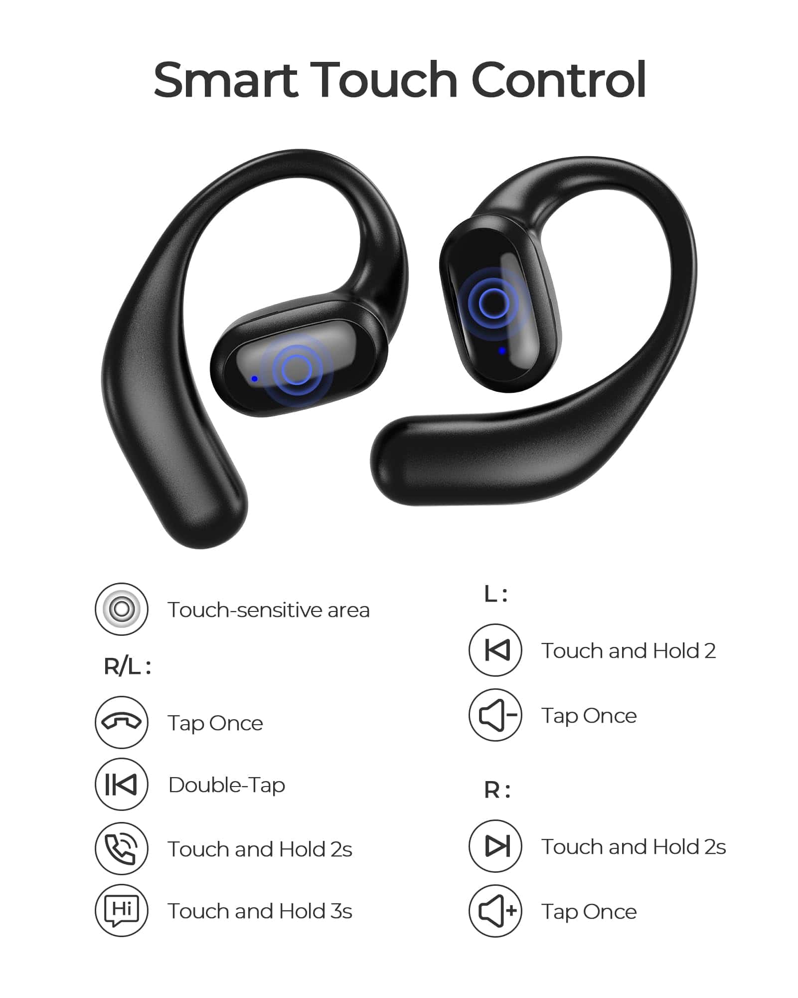 Audífonos de Oído Abierto LeMuna, Auriculares Bluetooth 5.3 - Imagen 9