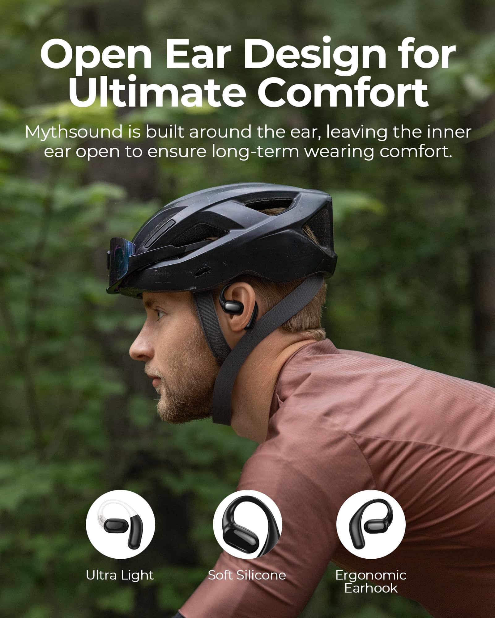 Audífonos de Oído Abierto LeMuna, Auriculares Bluetooth 5.3 - Imagen 3
