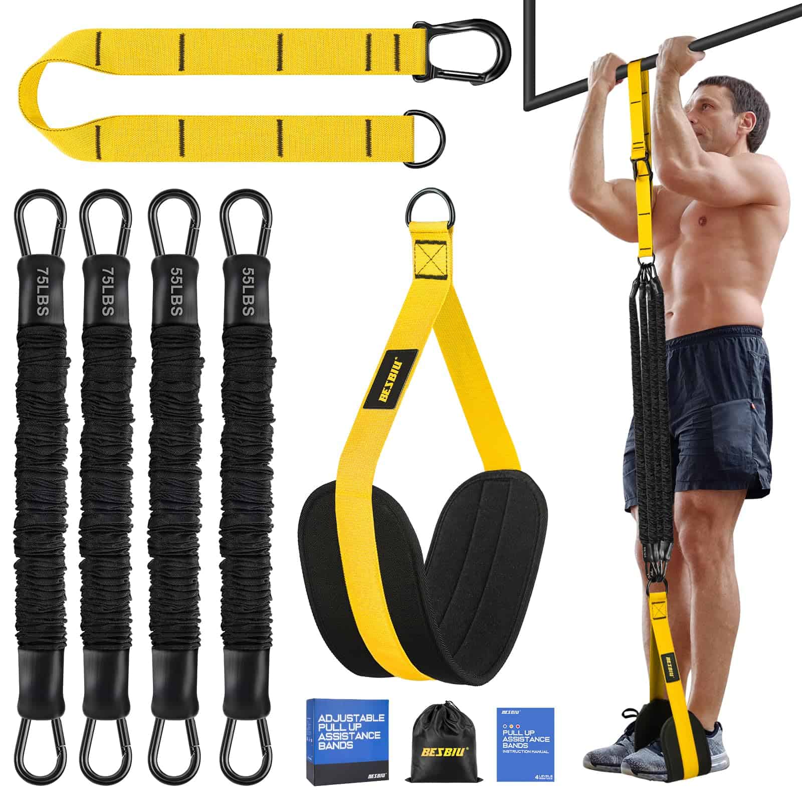 Bandas de asistencia para Dominadas -Amarillo