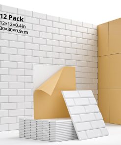 12 Pack Paneles Acústicos 12"X12"X0.4" Paneles de Espuma de