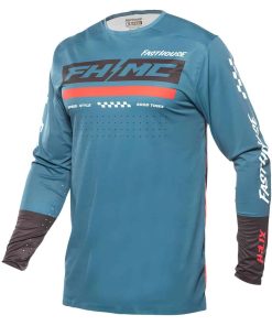 Camiseta FASTHOUSE Helix Podium (Rojo/Negro/Verde azulado,