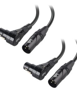 Cable Matters 2-Pack Cable XLR de Ángulo Recto, Cable XLR