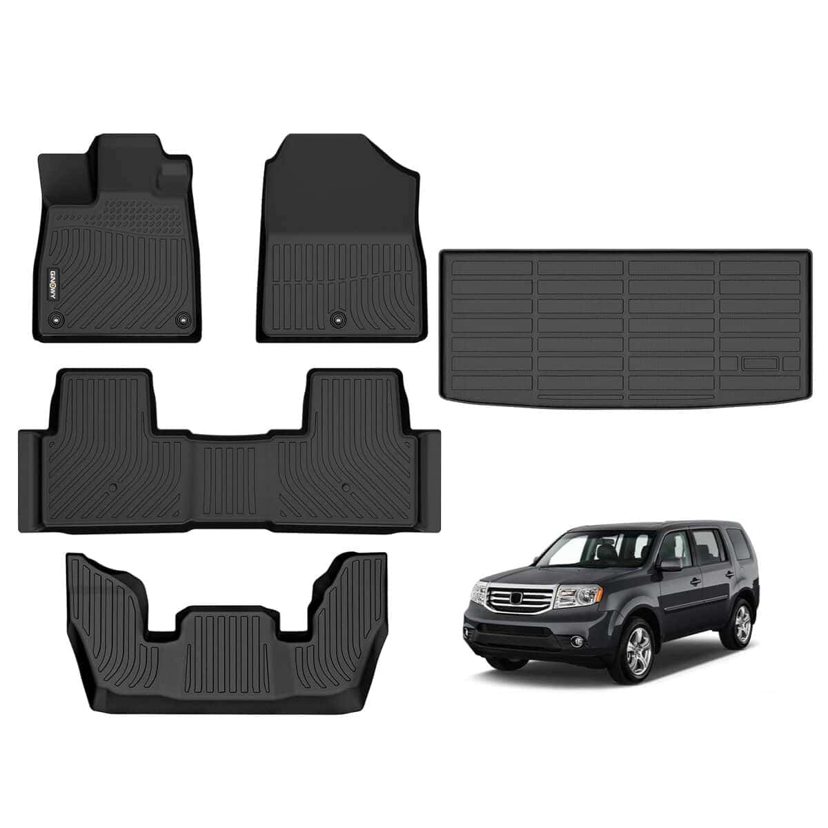 GINOWY - Tapetes y Forro de carga para Honda Pilot 2023