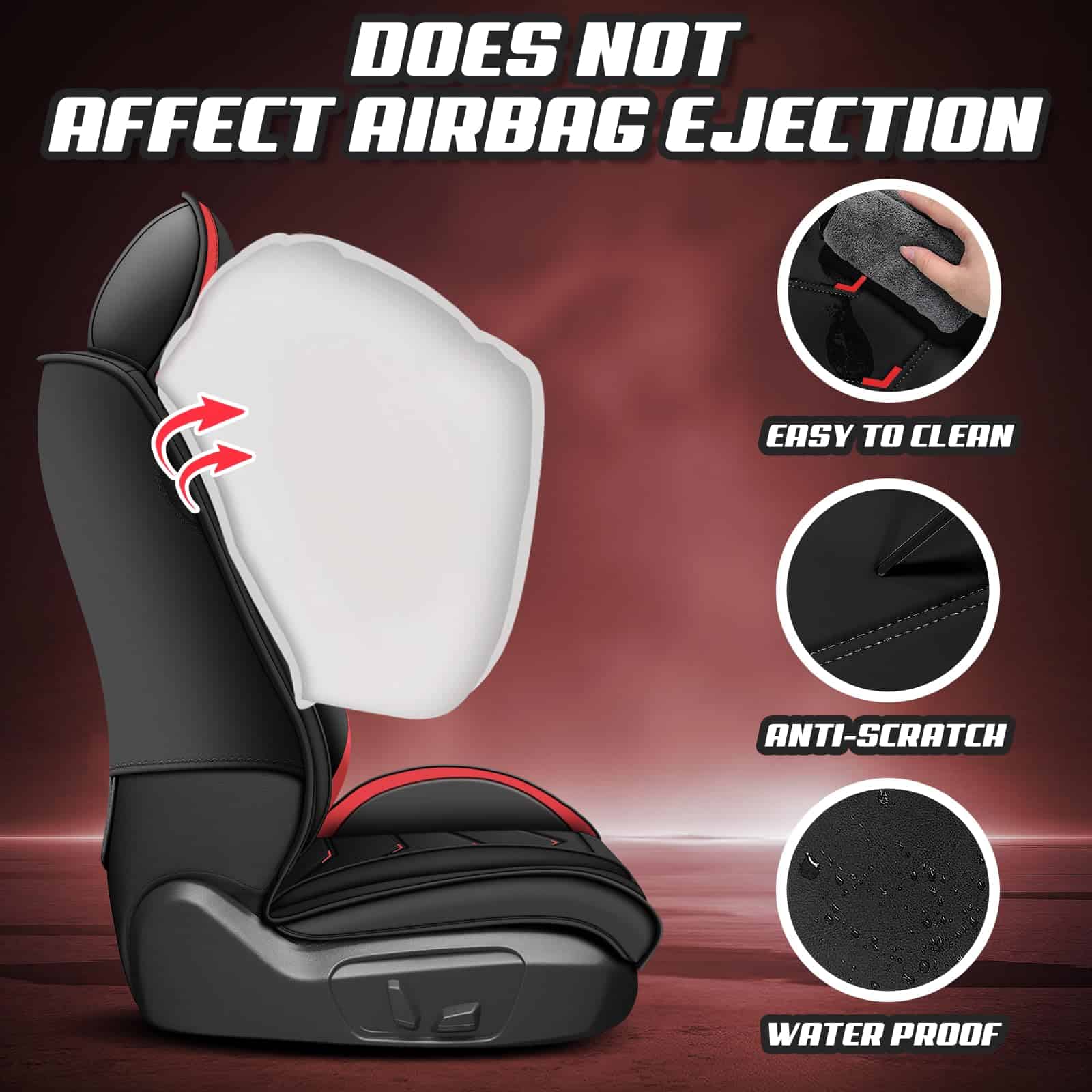 Cubiertas de asiento para automóvil ADERN para Ford Mustang - Imagen 5