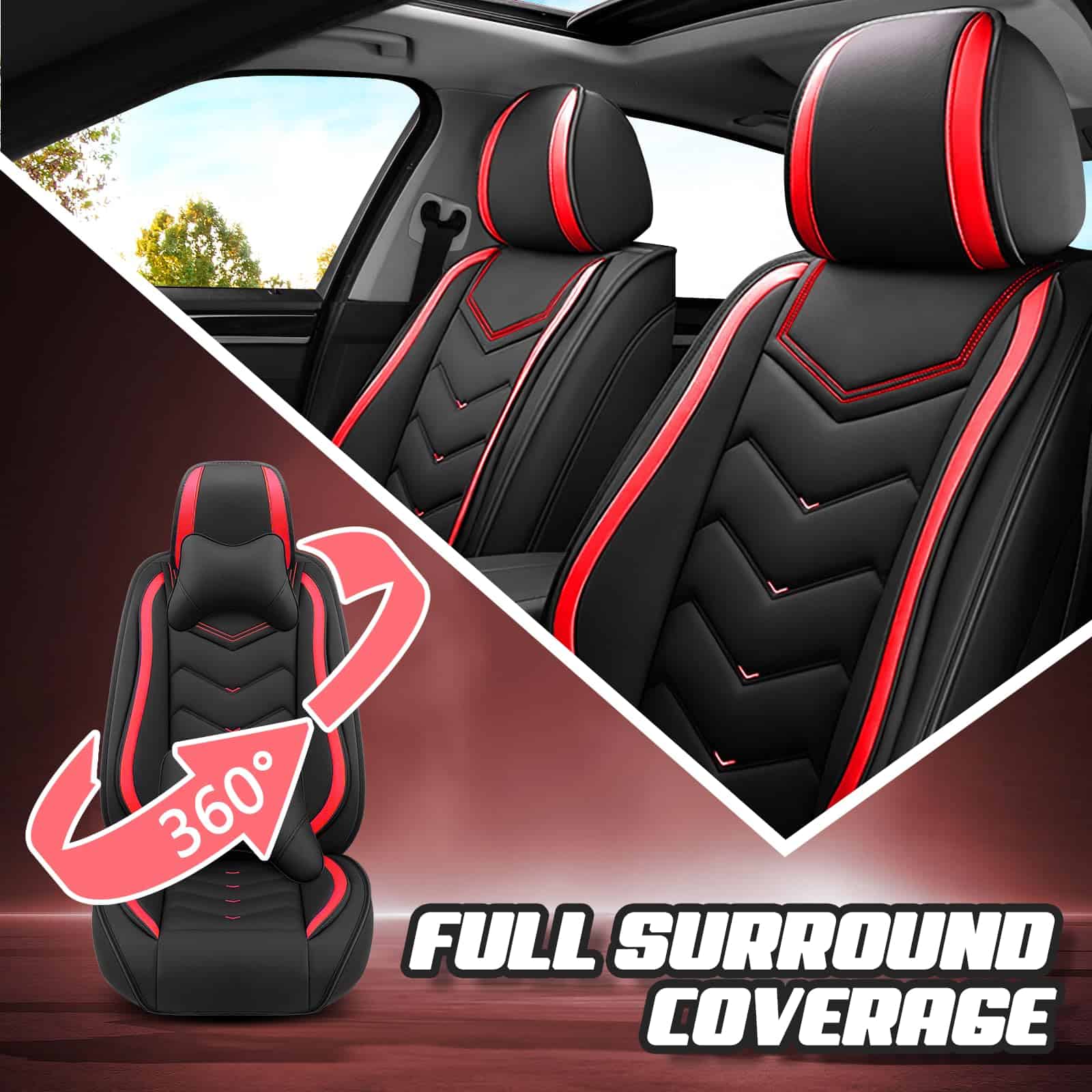 Cubiertas de asiento para automóvil ADERN para Ford Mustang - Imagen 4