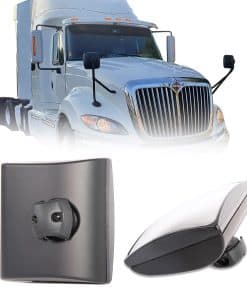 Espejo de capó convexo cuadrado negro para camión