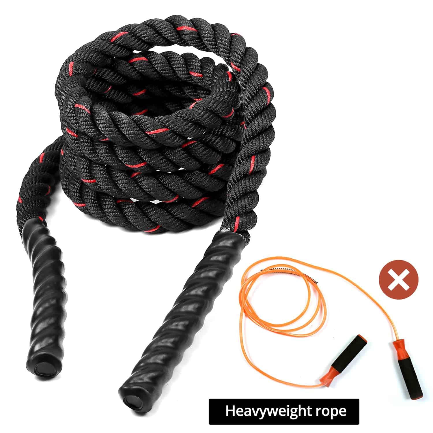 Cuerda de saltar con peso pesado QWORK 2 Pack para fitness - Imagen 5
