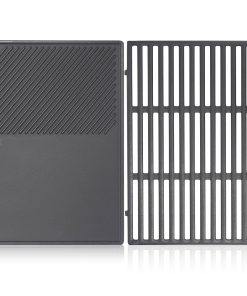 QuliMetal Placa de Parrilla de Hierro Fundido y Rejillas