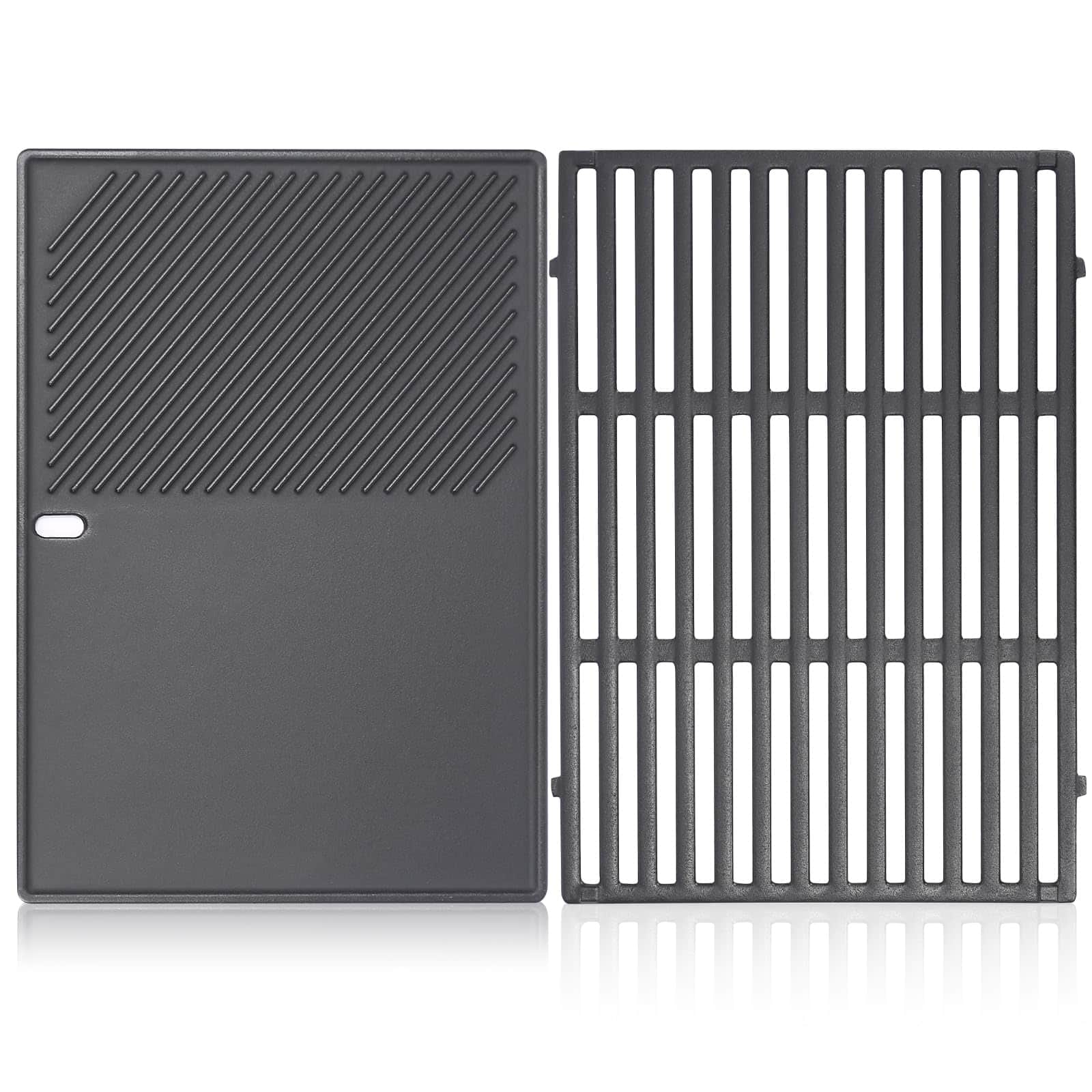 QuliMetal Placa de Parrilla de Hierro Fundido y Rejillas