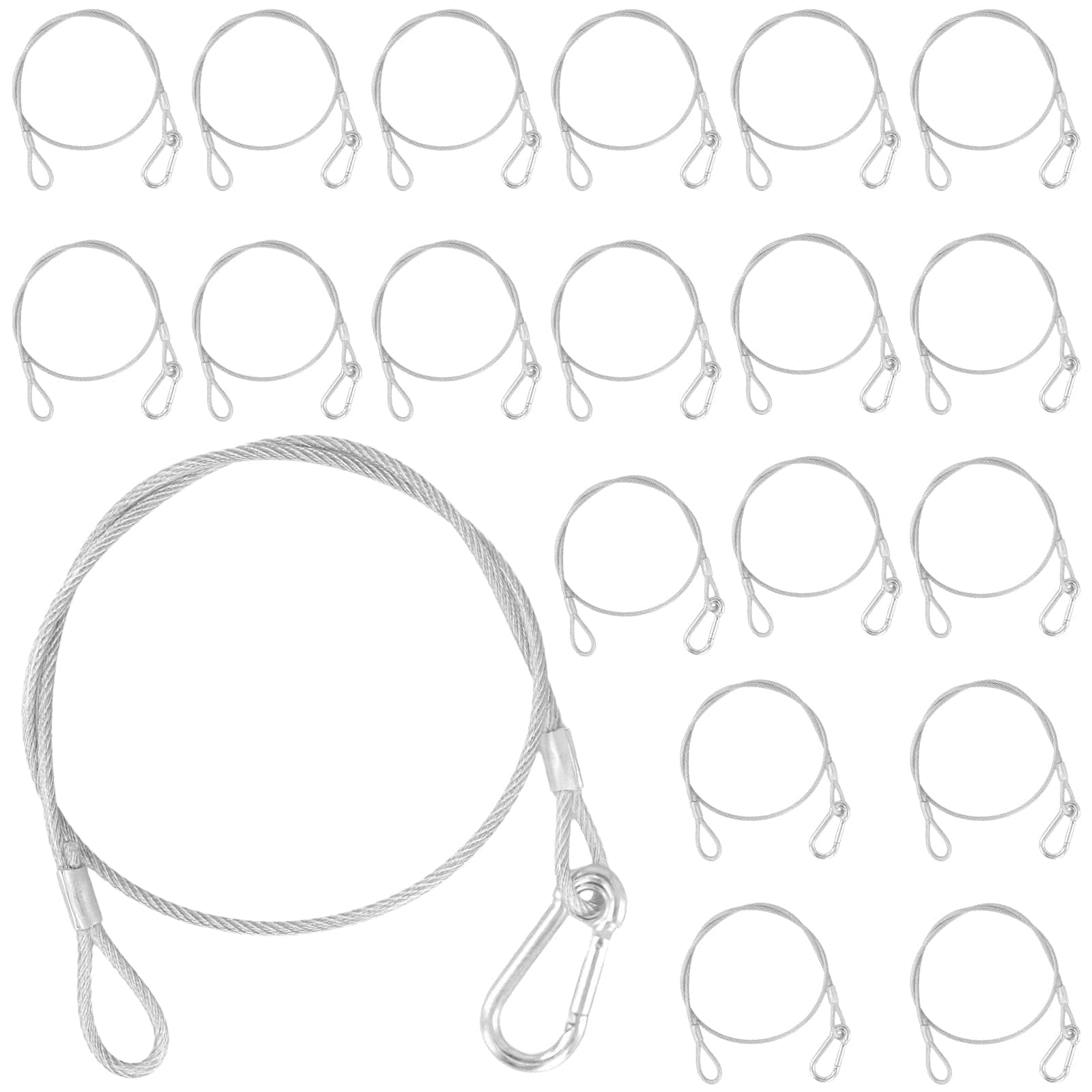 KOHAND 20 Pack 32'' Cable de Seguridad, Cable de Acero
