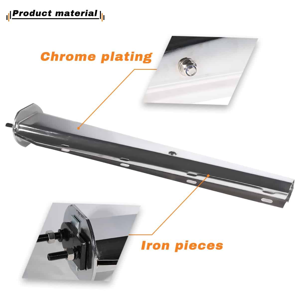 Kit de 30" de Soportes Cromados para Guardabarros para - Imagen 5